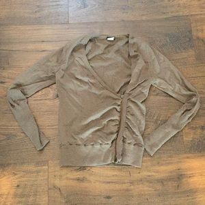 JCrew Merino wool wrap style Moto sweater